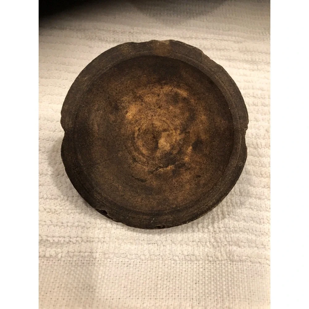 Antique Stoneware Bean Pot With Lid